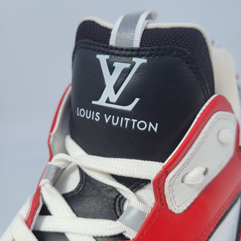 Louis Vuitton Men's Red White Black Leather & Mesh Run Away Pulse