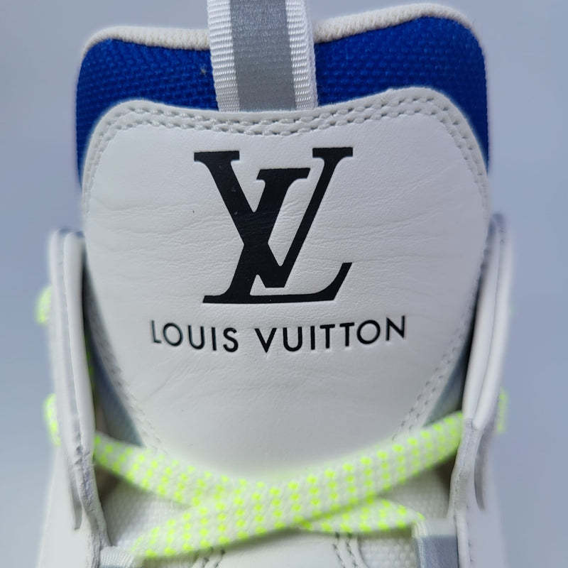 Louis Vuitton LV Mens White Silver Pulse Runaway Sneakers shoes