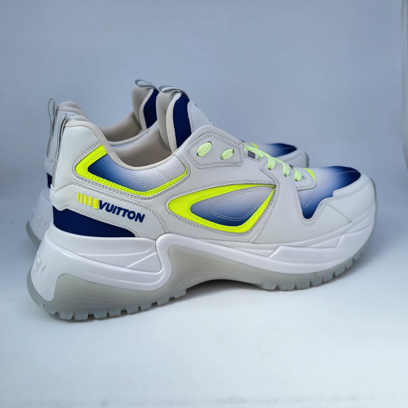 Louis Vuitton Men's White, Yellow & Blue Run Away Pulse Sneaker – Luxuria &  Co.