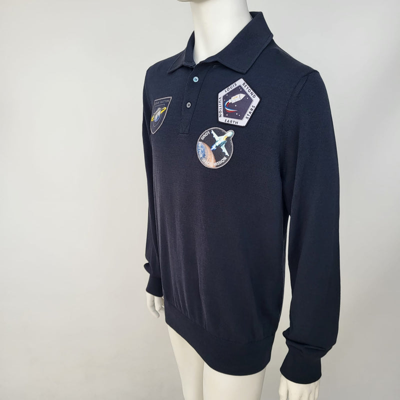 Louis Vuitton Signature Polo with Embroidery BLACK. Size Xs