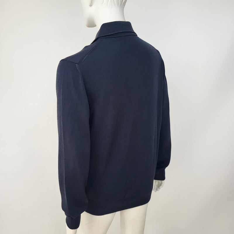 Louis Vuitton Men's Blue Gray Satellite Long Sleeve Patches Polo Shirt –  Luxuria & Co.