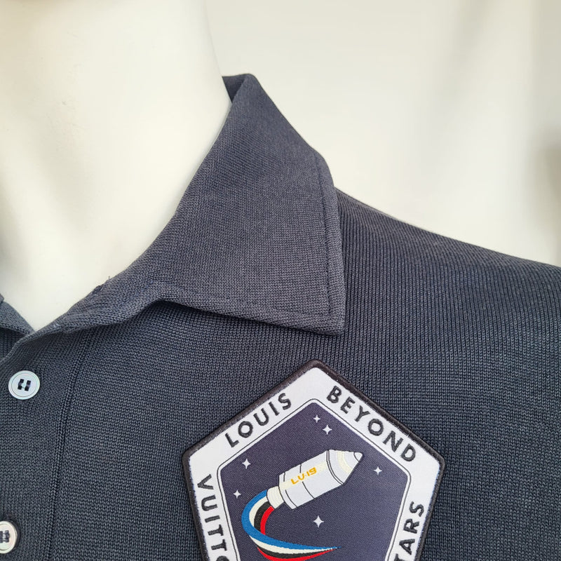 Louis Vuitton, Shirts, Louis Vuitton Uniformes Long Sleeve Polo Shirt  Navy Blue Button Neck Collar S