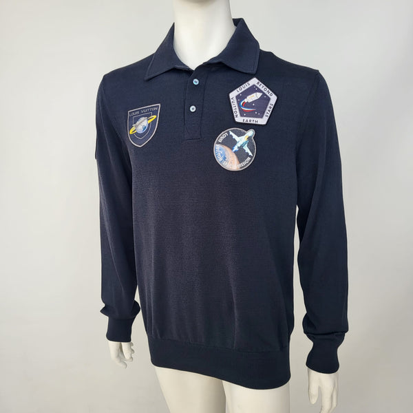 Satellite Long Sleeve Patches Polo Shirt