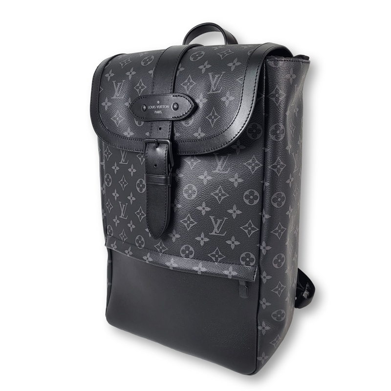 Louis Vuitton Men's Monogram Eclipse Saumur Backpack – Luxuria & Co Louis Vuitton Men's Monogram Eclipse Saumur Backpack – Luxuria & Co