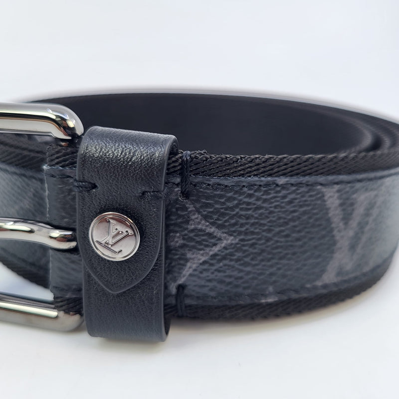 Signature leather belt Louis Vuitton Grey size 100 cm in Leather