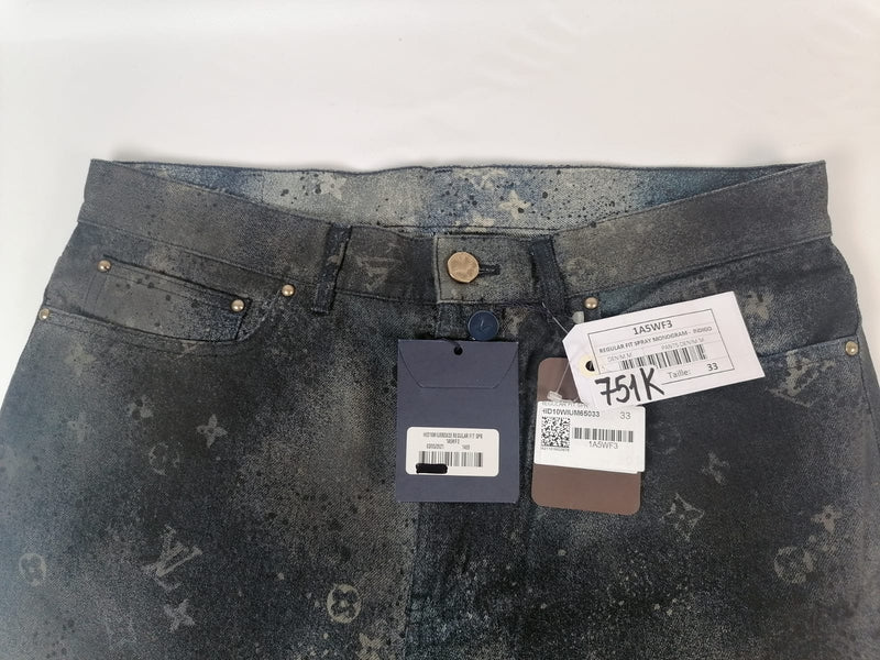 Louis Vuitton Black Denim Jeans Pants Women's Size 33