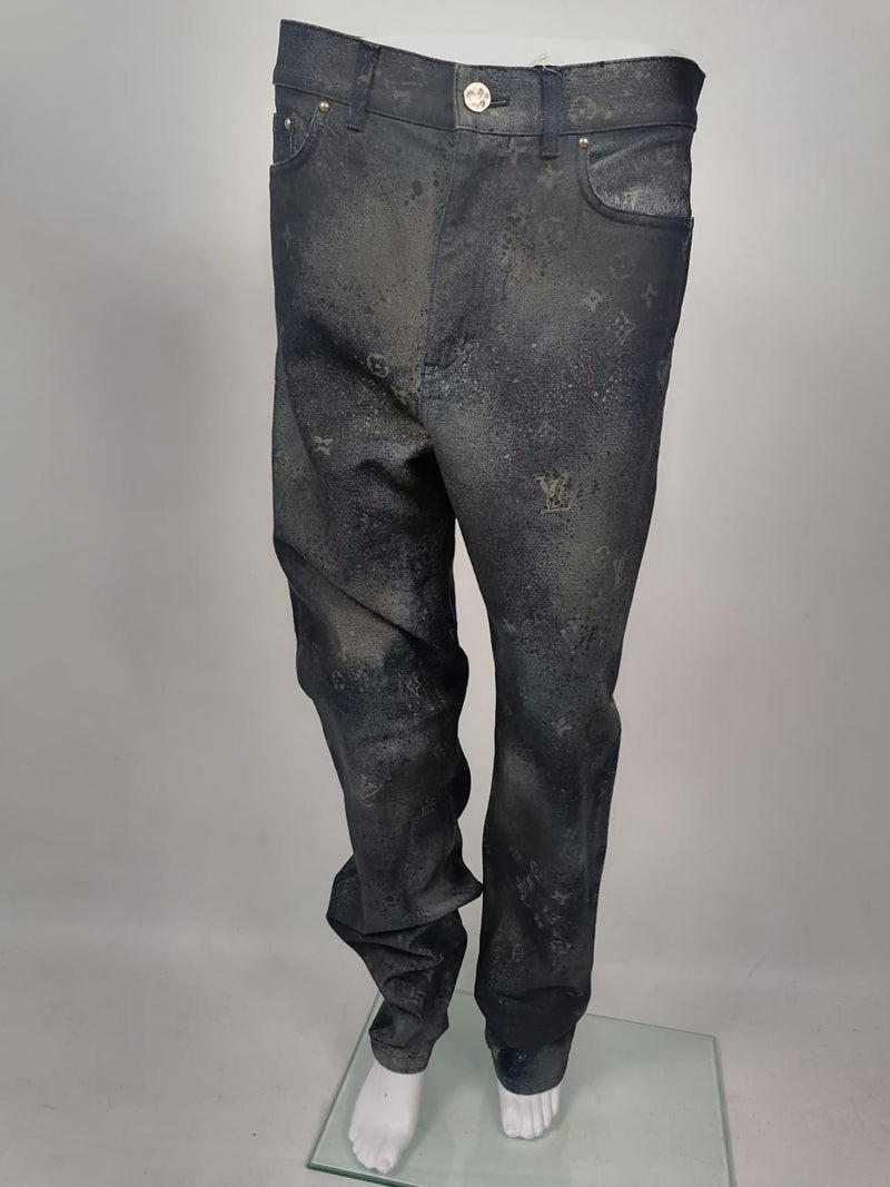 LV Spray Denim Pants - Men - Ready-to-Wear