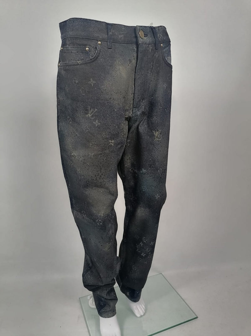 Louis Vuitton LV Spray Denim Pants, Multi, 36