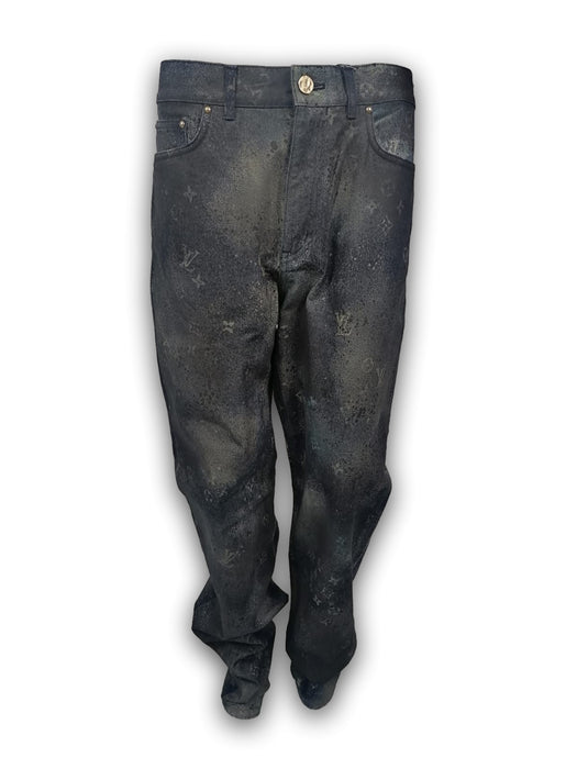 LV Spray Denim Pants - Men - Ready-to-Wear
