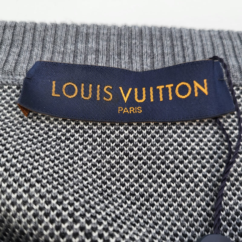 Louis Vuitton Allover Logo Jacquard Crew in Green for Men