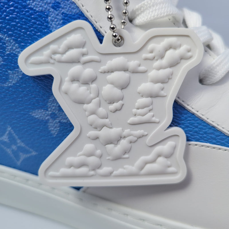 Louis Vuitton Men's Blue & White Monogram Clouds Tattoo Sneaker Boot 11 US