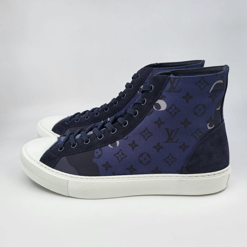 Louis Vuitton Men's Blue Monogram Camo Tattoo Sneaker Boot – Luxuria & Co.