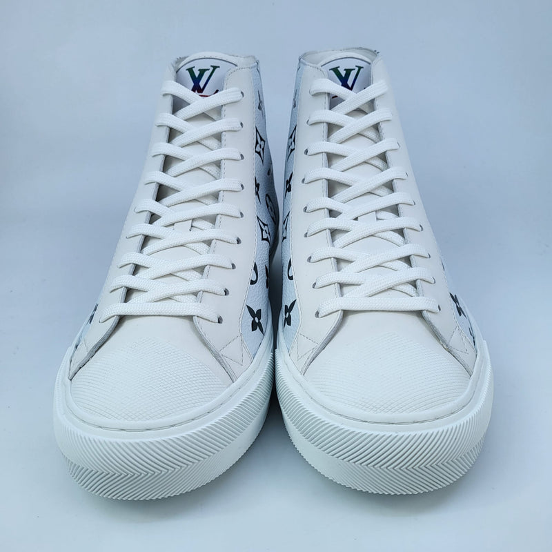 LOUIS VUITTON Tartan Tattoo Sneaker Boots 9 Navy Green 1256057