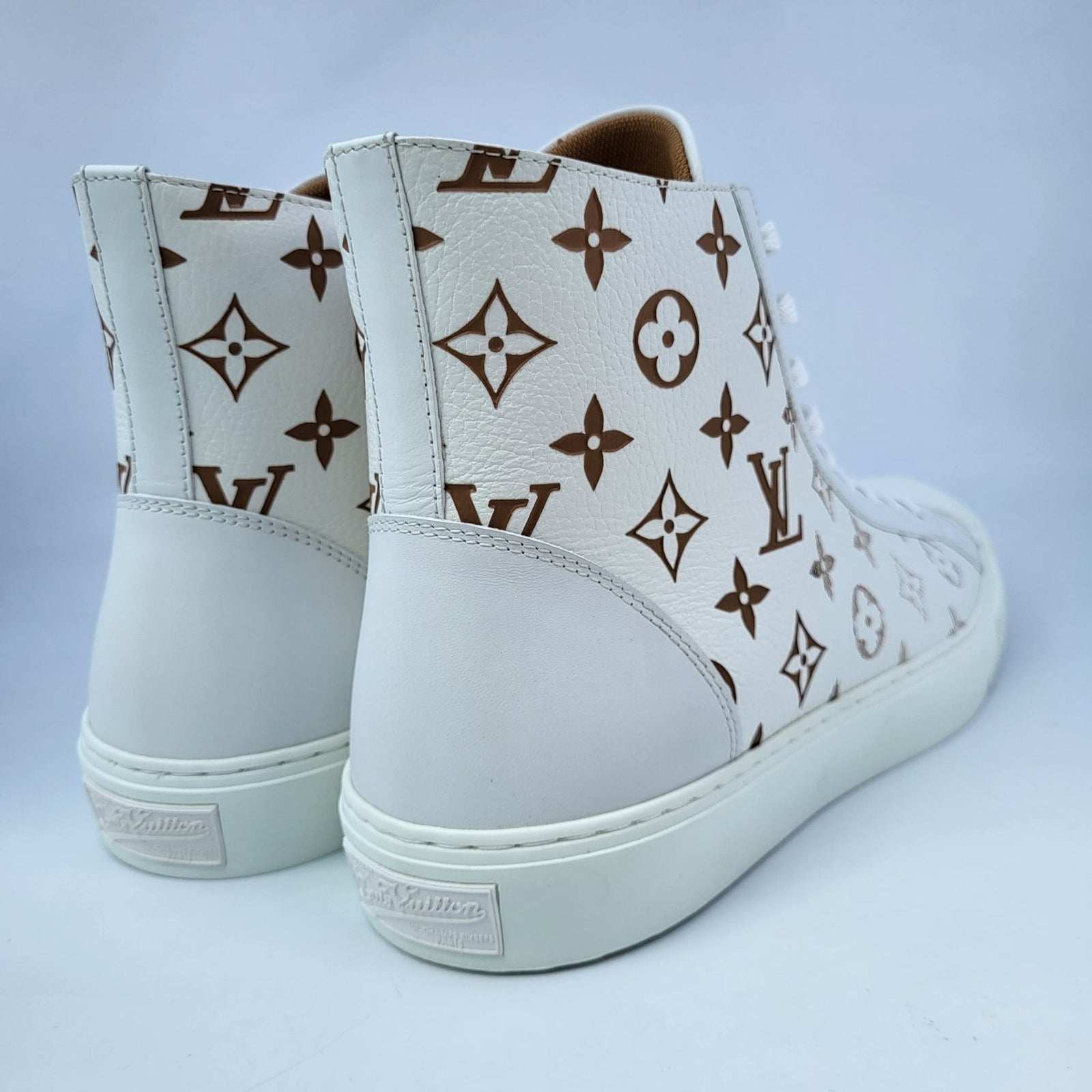 Louis Vuitton Men's Beige Monogram Tattoo Sneaker Boot – Luxuria & Co.