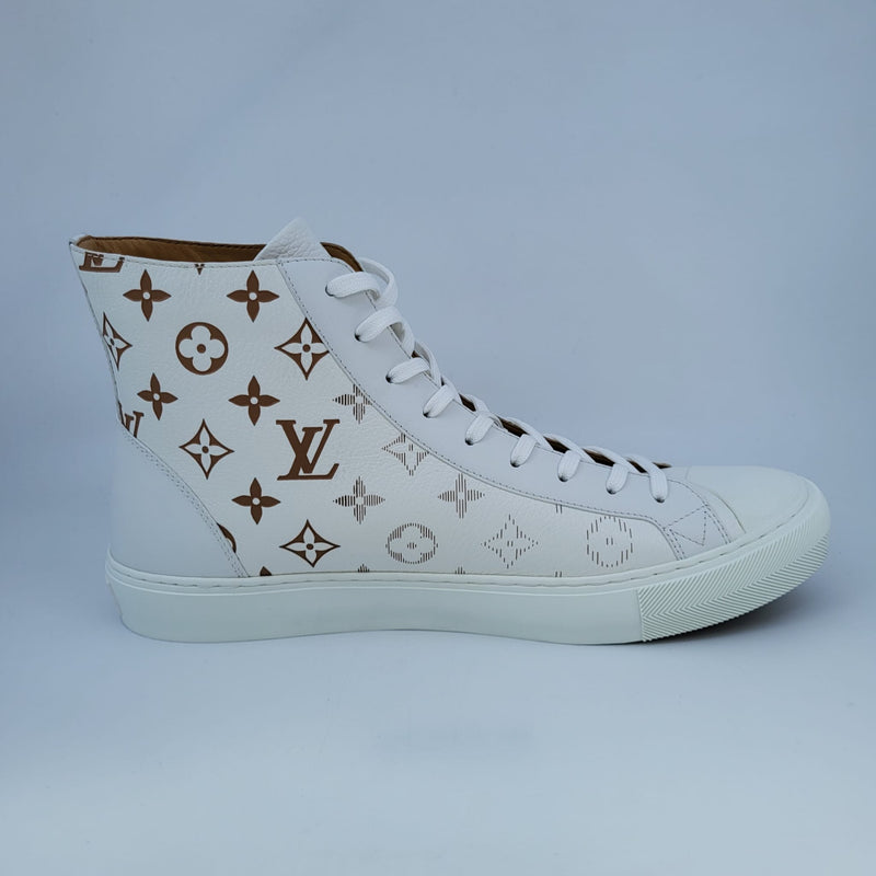 Louis Vuitton Men's Beige Monogram Tattoo Sneaker Boot 7.5 US