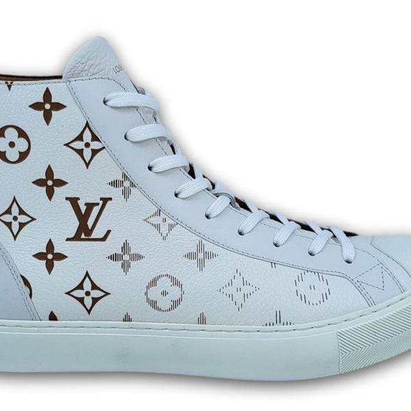 Louis Vuitton Men's Beige Monogram Tattoo Sneaker Boot 7.5 US