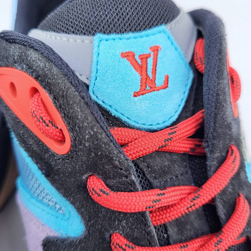 Louis Vuitton Black Suede LV Trainer Sneakers Size 44
