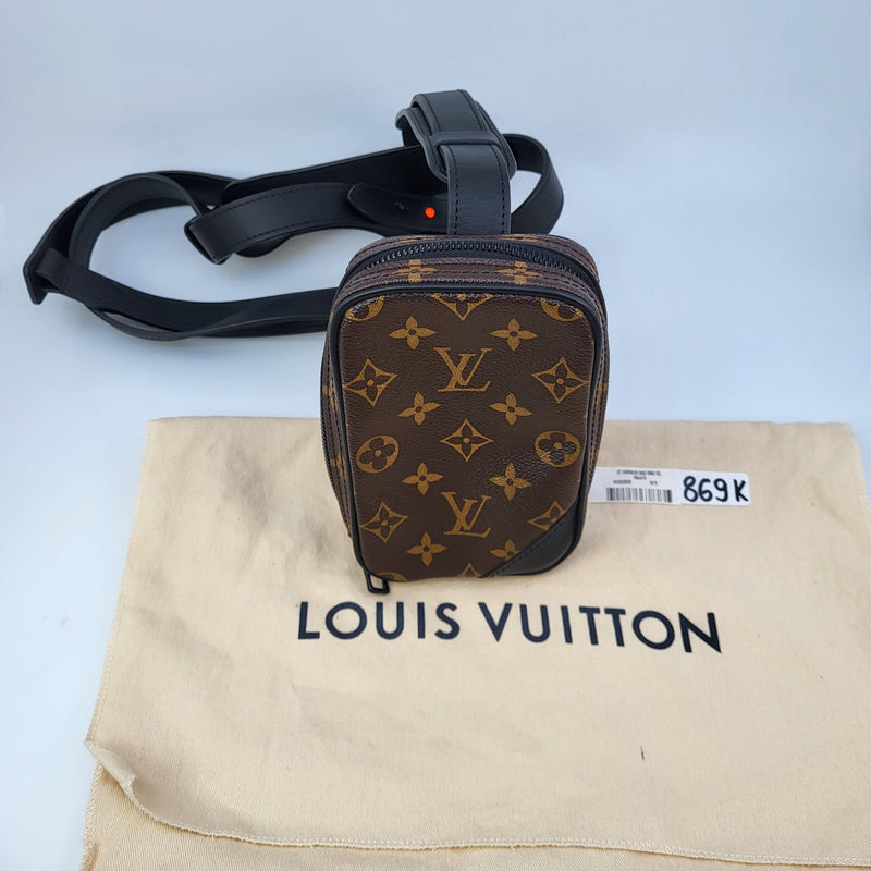 Louis Vuitton Brown Monogram Utility Phone Sleeve Gold Hardware