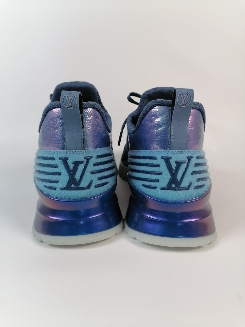 Louis Vuitton Men's White & Metallic Blue Purple V.N.R. Sneaker