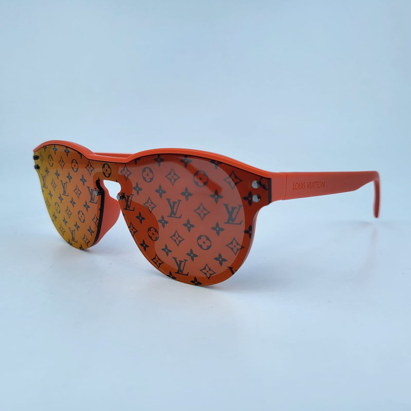 Louis Vuitton Men's Orange Monogram Waimea Round Sunglasses Z1332E