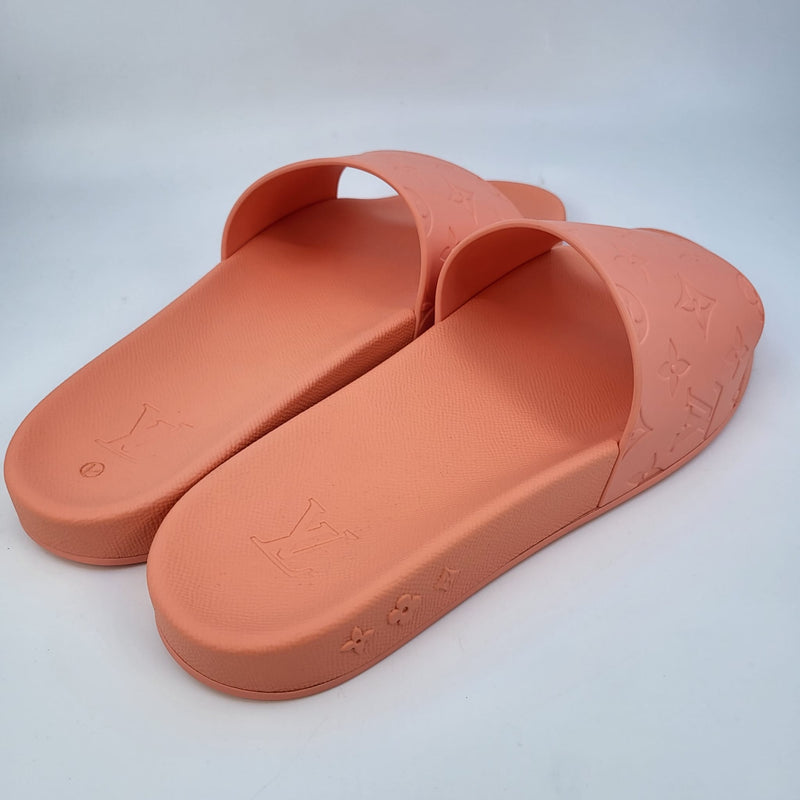 Louis Vuitton Men's Siver Monogram Waterfront Mule Slide Sandal size  12 US