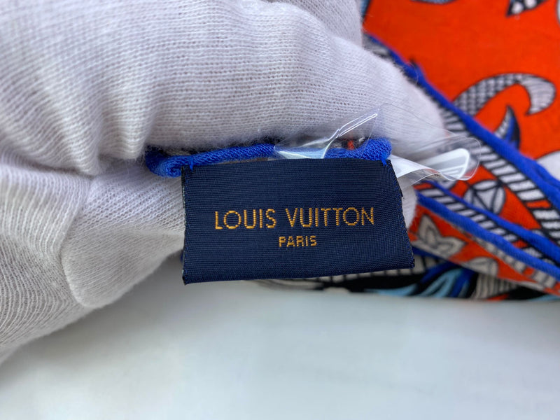 Louis Vuitton Women's Cashmere Silk Monogram Wild LV Orange Shall Scarf  M71404 – Luxuria & Co.