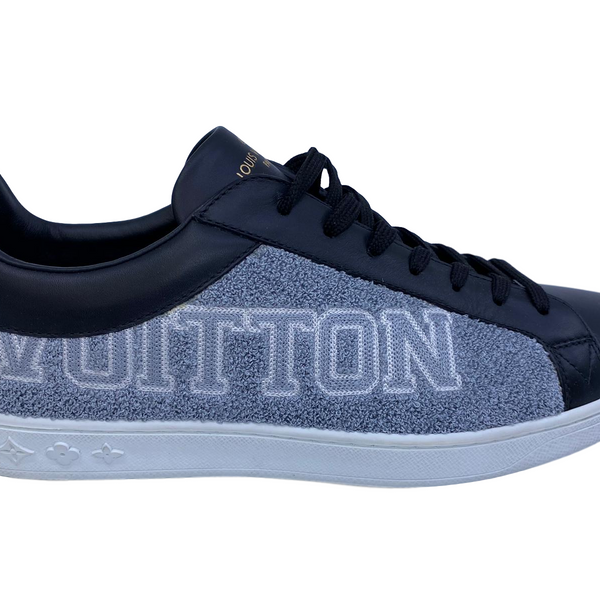 Luxembourg cloth low trainers Louis Vuitton Anthracite size 6.5 UK in Cloth  - 28908228