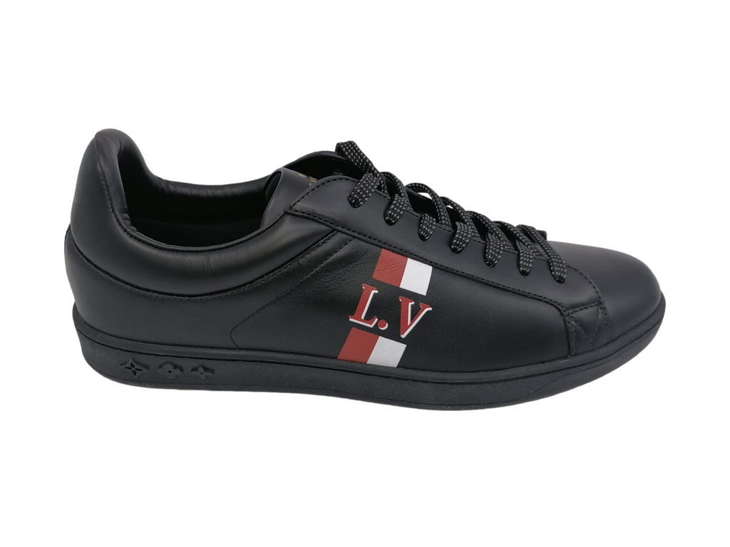 Louis Vuitton Men's Black Leather Luxembourg Sneaker – Luxuria & Co.