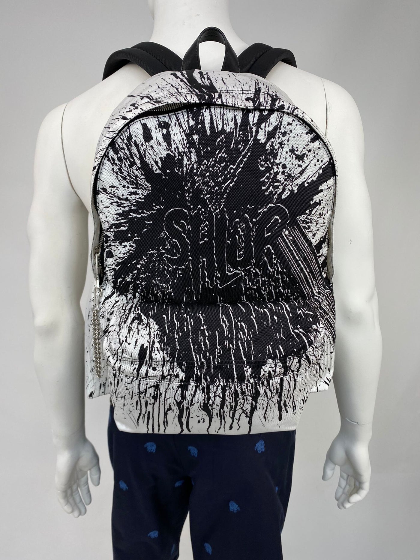 Celine Men's Medium Backpack in Nylon With Christian Marclay