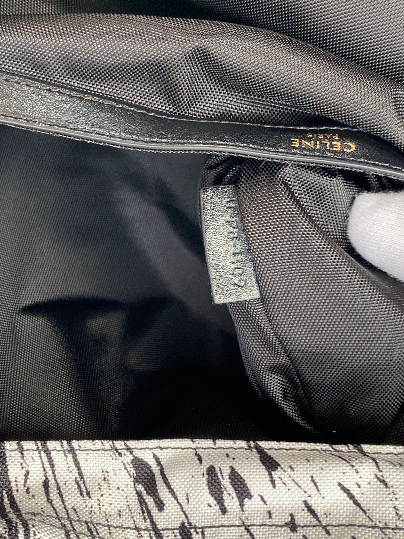 Celine Men's Medium Backpack in Nylon With Christian Marclay