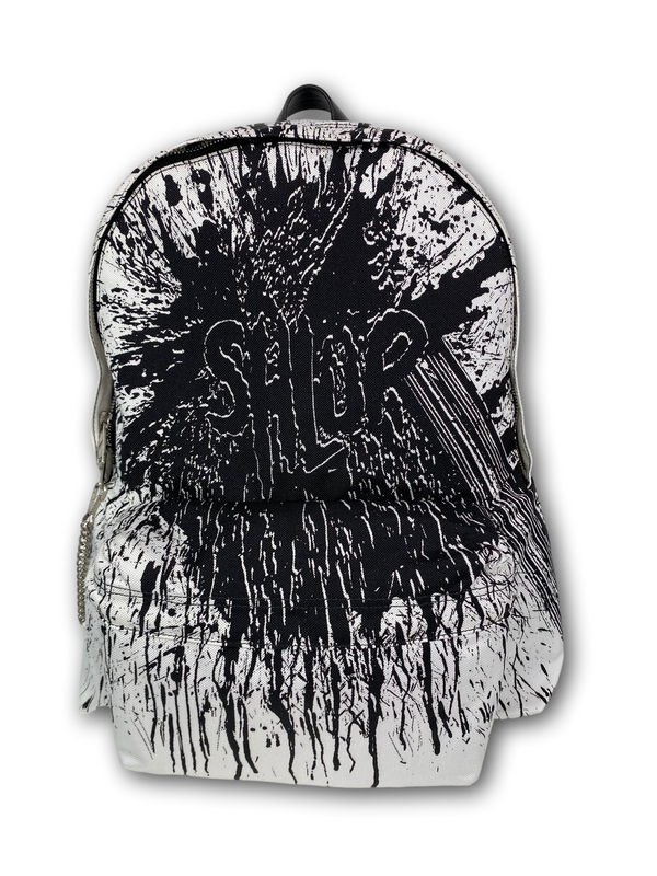 Medium Backpack in Nylon With Christian Marclay 'Shlup' Print