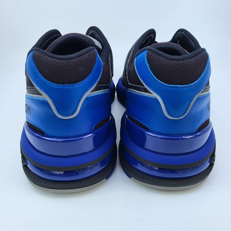Louis Vuitton Men's Black and Blue Monogram Eclipse Canvas LV Trail Sneaker 10.5 US