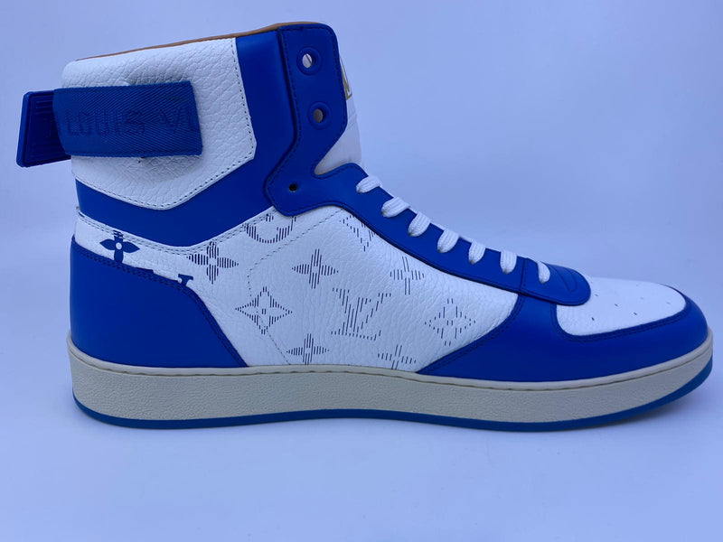 Louis Vuitton, Shoes, Louis Vuitton Rivoli Sneaker Boot White And Blue  Size 9 2