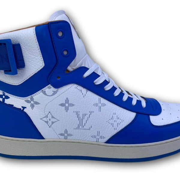LOUIS VUITTON Monogram/Leather Rivoli Sneakers White - S: 40.5 (7) | Luxity