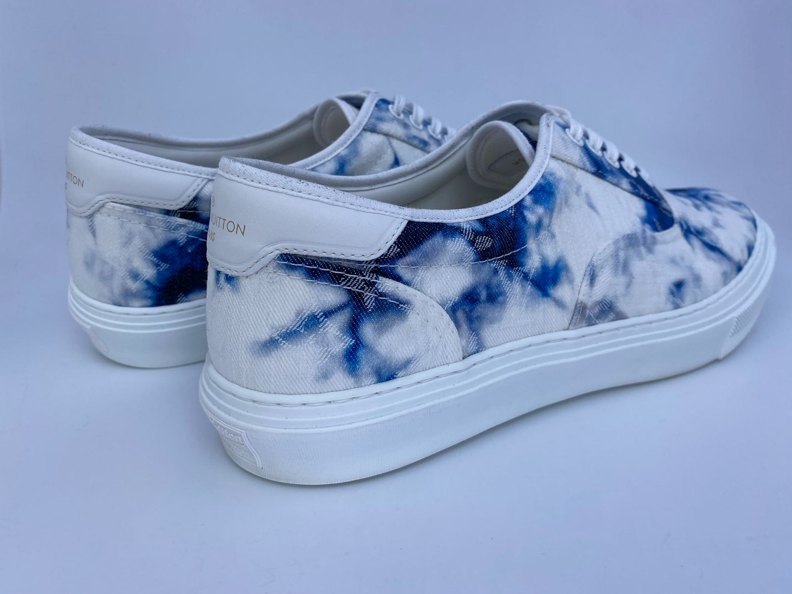 Louis Vuitton Men's White & Blue Tie Dye Canvas Trocadero