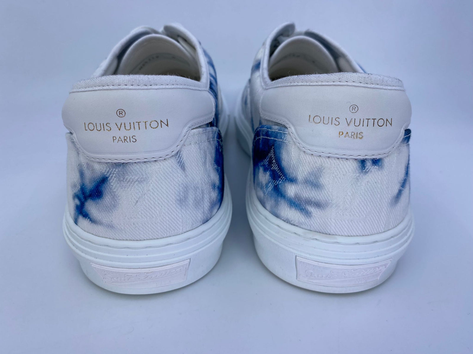 Louis Vuitton Men's White & Blue Tie Dye Canvas Trocadero
