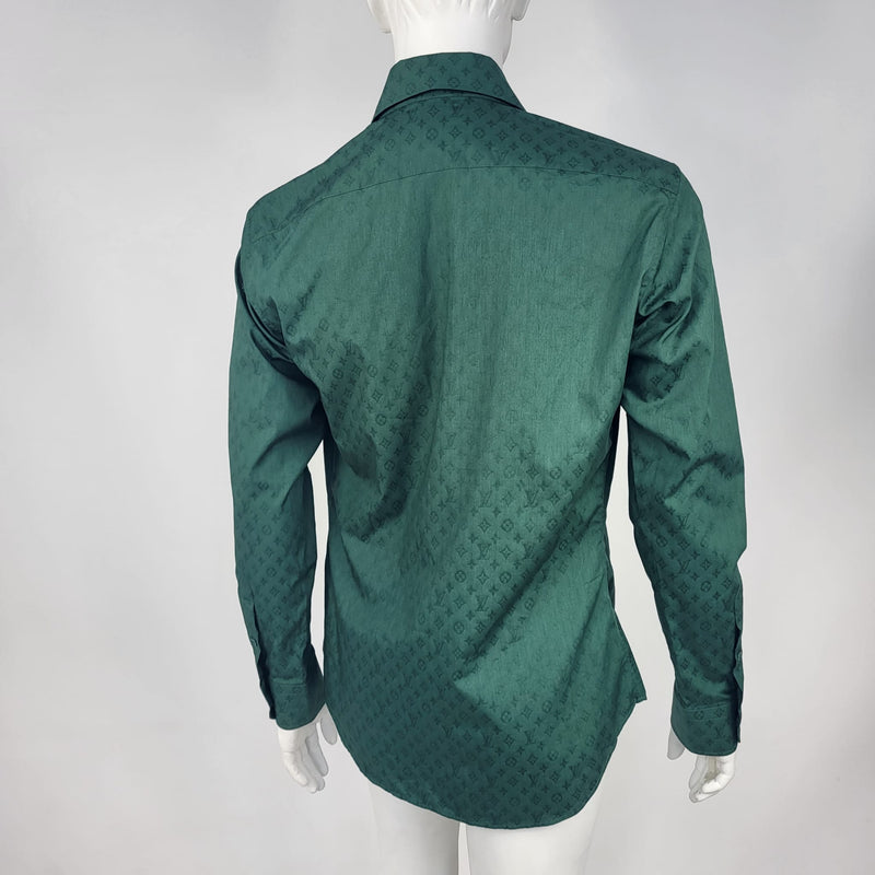 MP: Louis Vuitton Green Cotton Monogram Long Sleeve T-Shirt in
