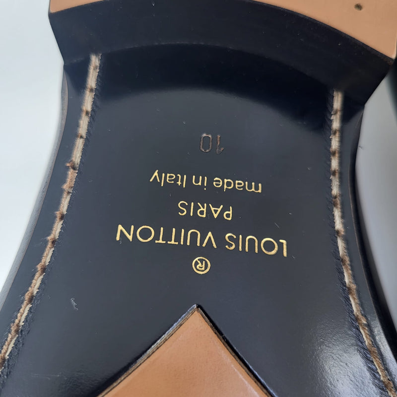 Louis Vuitton Black Leather Saint Germain Loafers Size 43.5