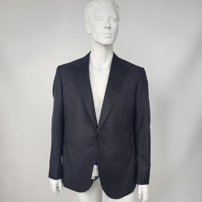 Louis Vuitton Single-Breasted Wool Pont Neuf Suit Night Blue. Size 52