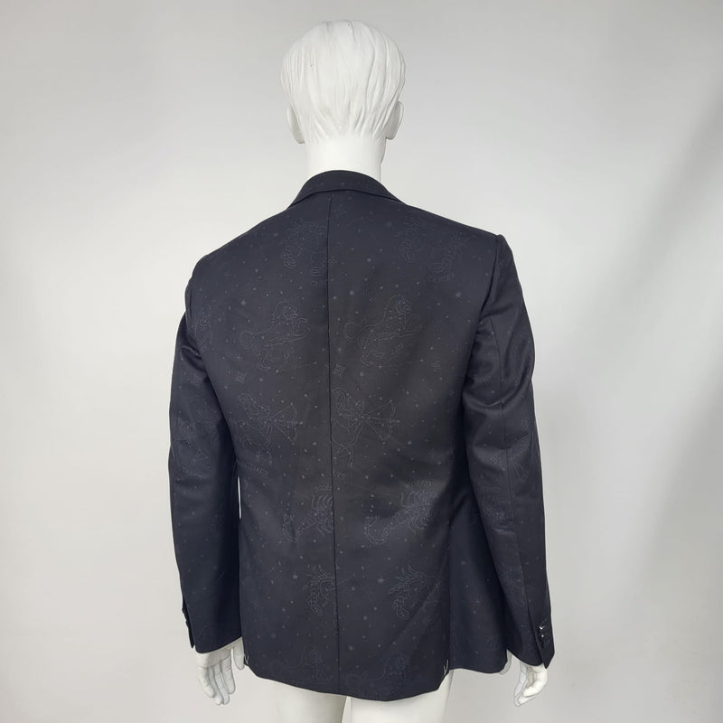 Louis Vuitton Single-Breasted Wool Pont Neuf Suit Night Blue. Size 54