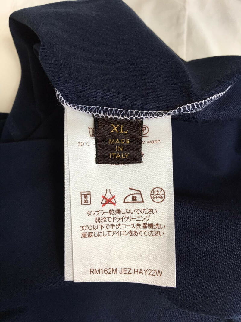 Louis Vuitton Men's Navy Burgundy Cotton Handkerchief T-Shirt – Luxuria &  Co.