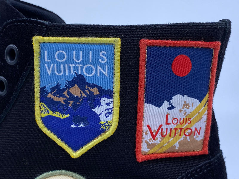 Louis Vuitton Men's Black Canvas Tattoo Sneaker Boot Damier Graphite Alpes 8 US