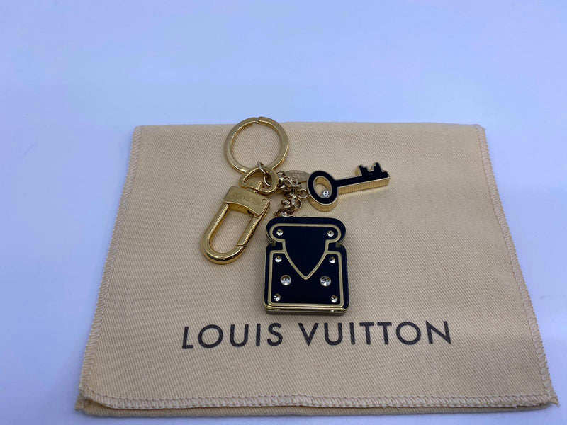 Louis Vuitton Iconic Padlock & Key LV Logo Charms Dangle Brooch