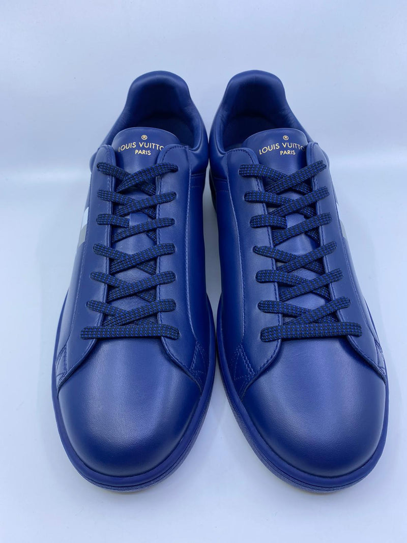 Louis Vuitton Sneakers Mens Luxembourg Line Monogram Denim LV Size 7 US 8.5  Blue