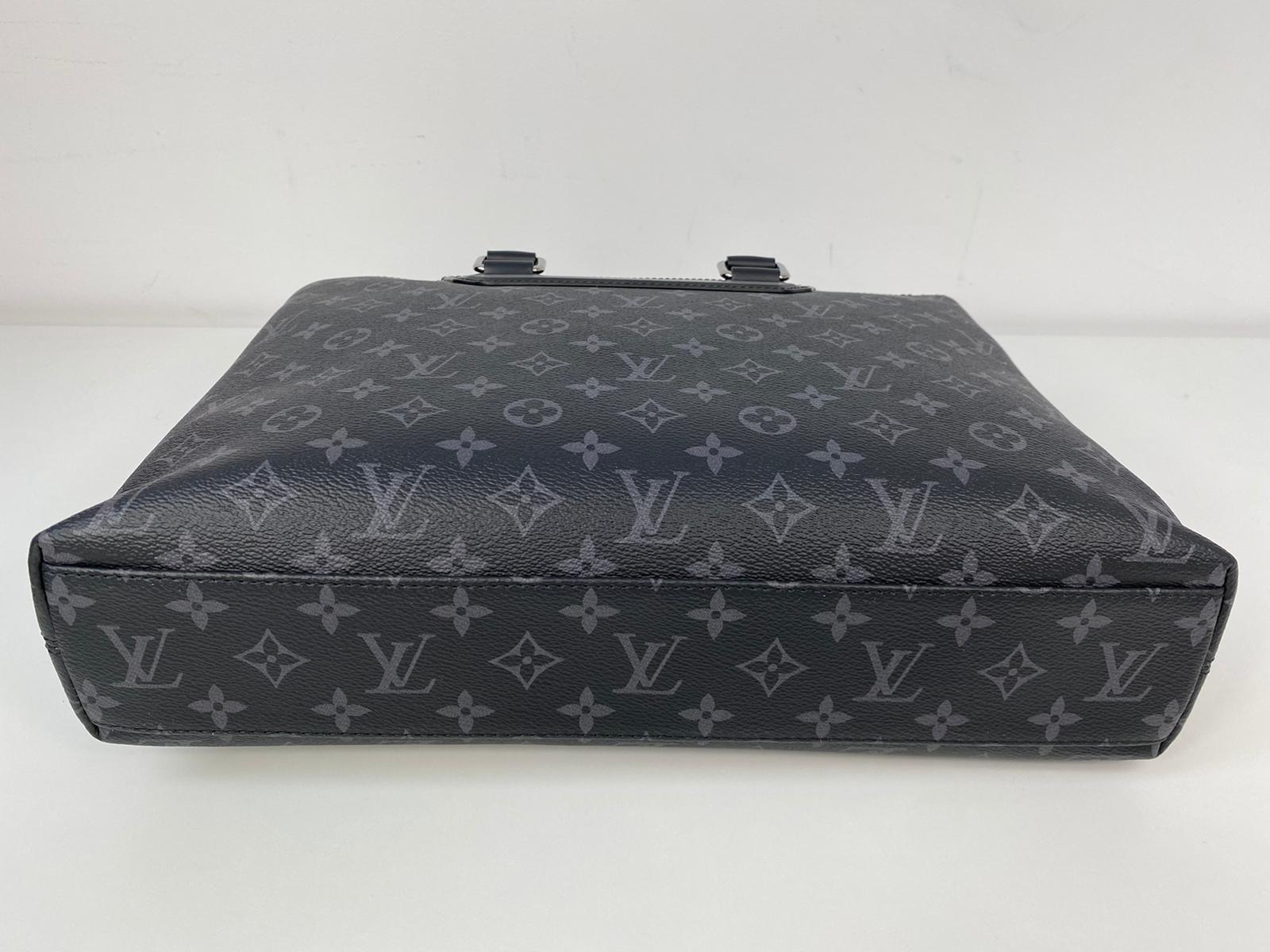 Louis Vuitton Men's Black Canvas Odyssey Briefcase Monogram Eclipse