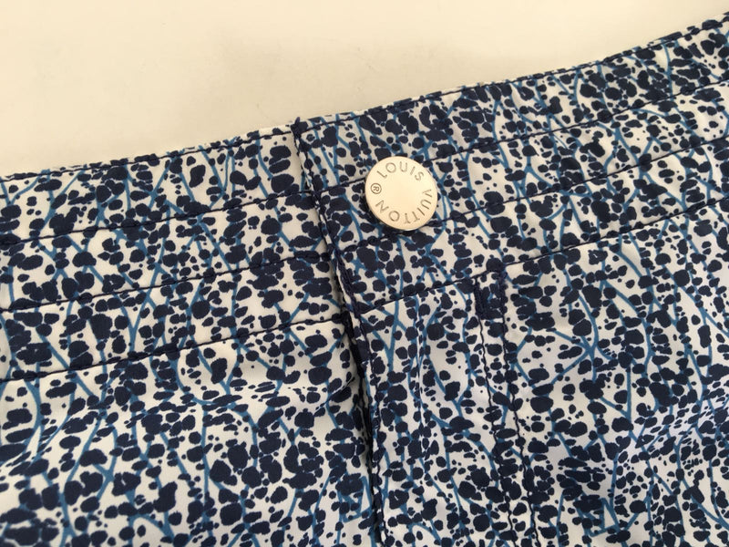 Louis Vuitton Men's Blue Poyamide Paint Splash Swim Trunk Shorts