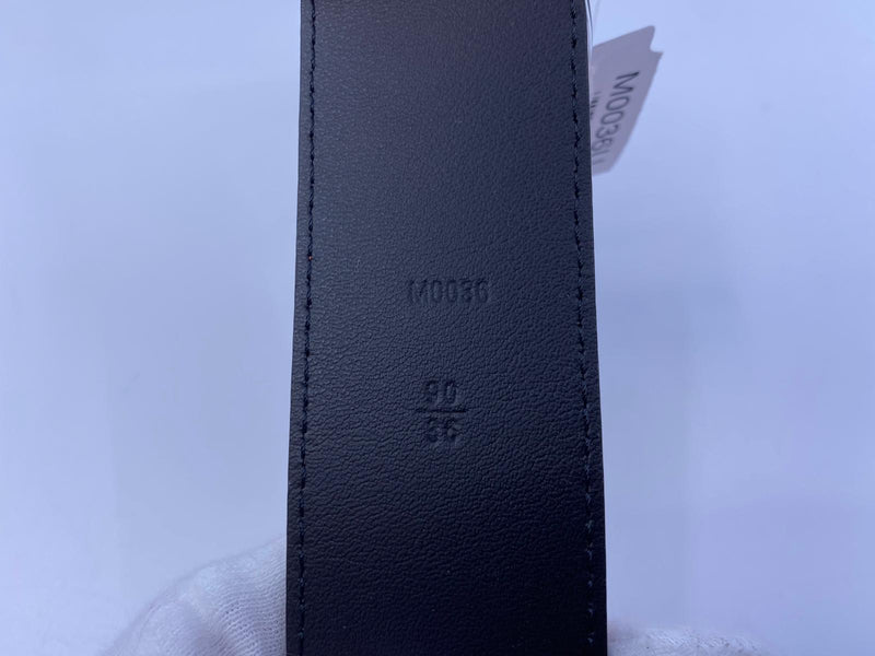 Louis Vuitton Blue Marine Epi Leather LV Initials Belt 90CM Louis Vuitton