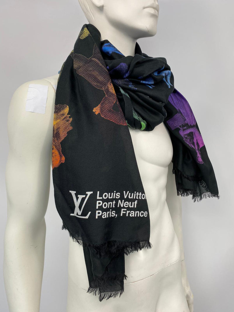 NEW 100% Authentic Louis Vuitton Silk Scarf Shawl Wrap Paris