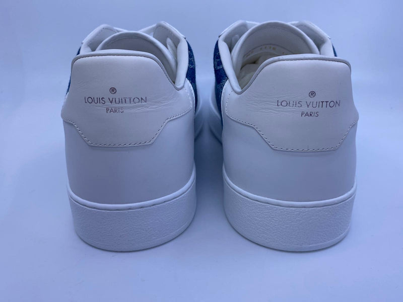 LOUIS VUITTON Denim Monogram Squad Sneakers 37.5 Pink 1245546