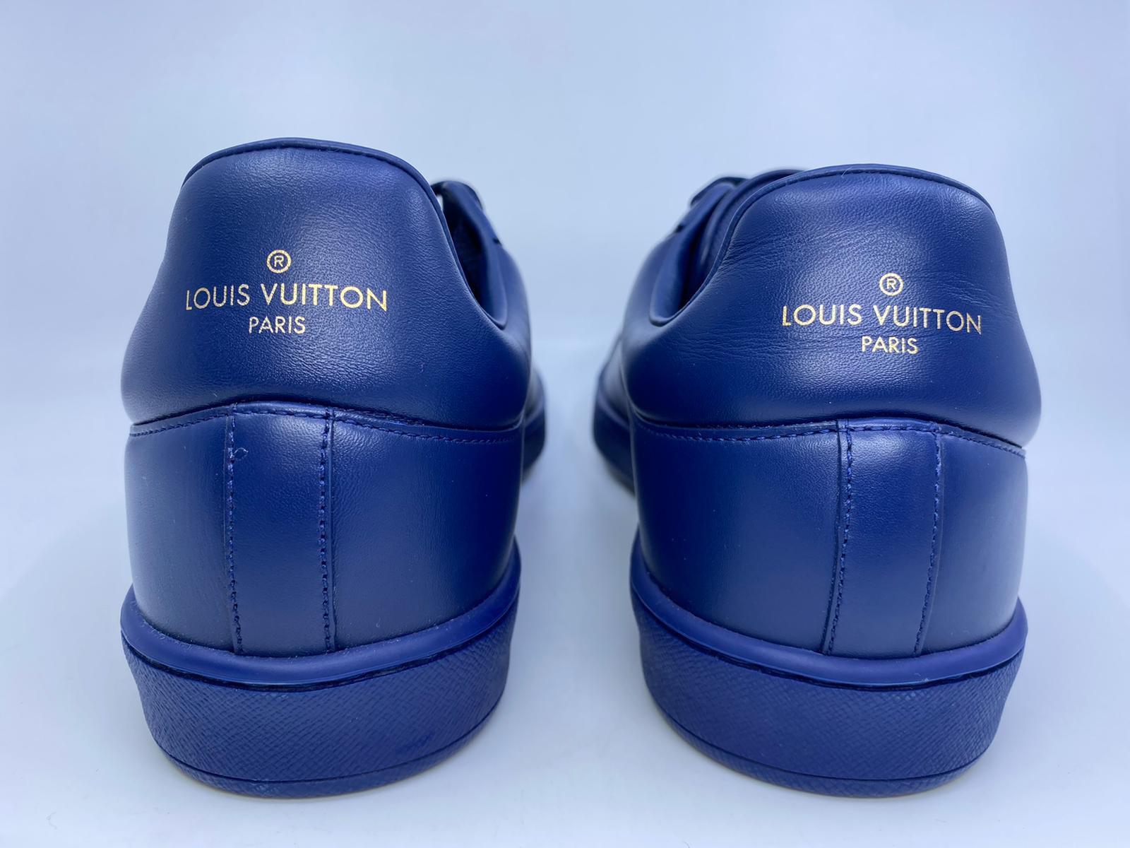 Louis Vuitton Men's Blue Leather Luxembourg Sneaker – Luxuria & Co.